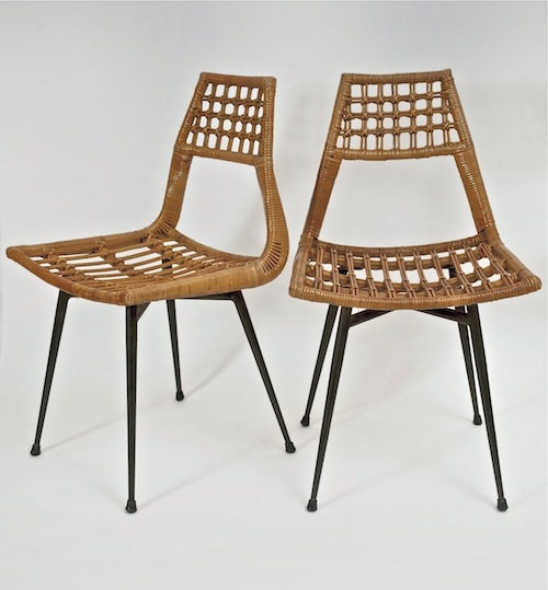 2 chaises en rotin