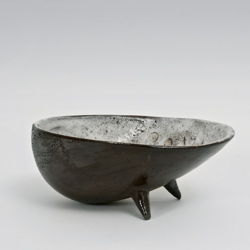 Ceramic Bowl on feet by Jean Rivier